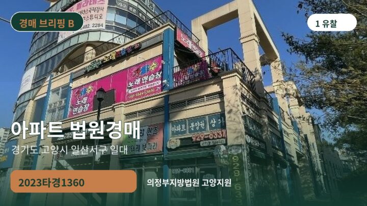 경기도 고양시 일산서구 일대 아파트 법원경매 | 2023타경1360