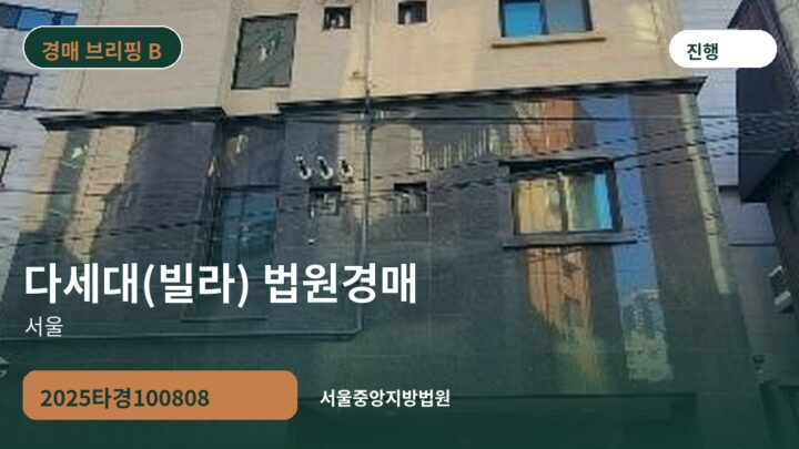 서울 다세대(빌라) 법원경매 | 2025타경100808
