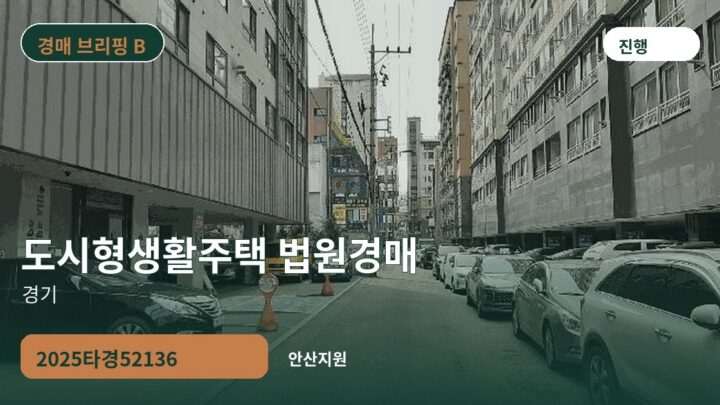 경기 도시형생활주택 법원경매 | 2025타경52136