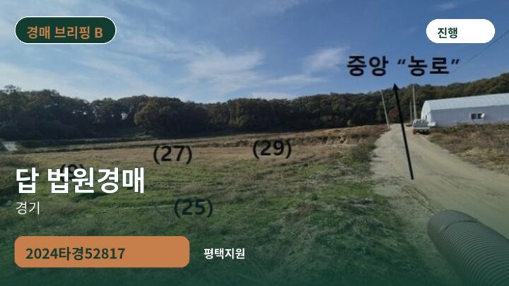 경기 답 법원경매 | 2024타경52817