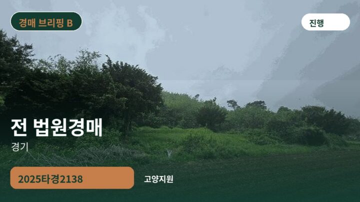 경기 전 법원경매 | 2025타경2138