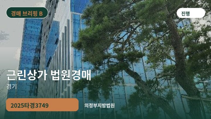 경기 근린상가 법원경매 | 2025타경3749