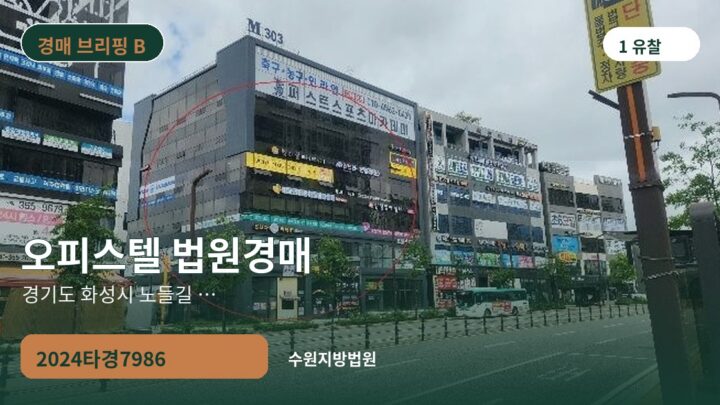 경기도 화성시 노들길 일대 오피스텔 법원경매 | 2024타경7986